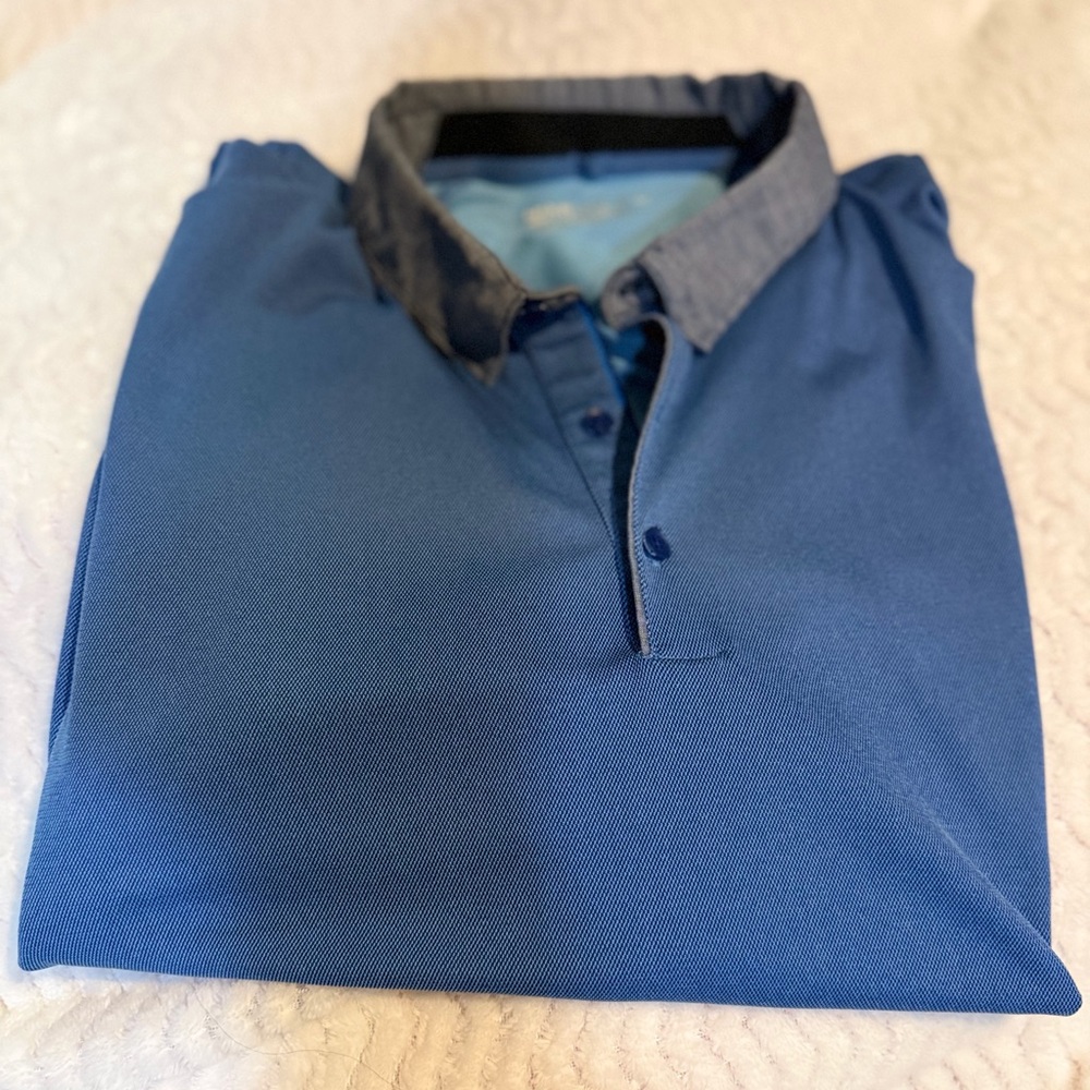 Nike Men's Royal Blue Polo with Dark Heather Collar